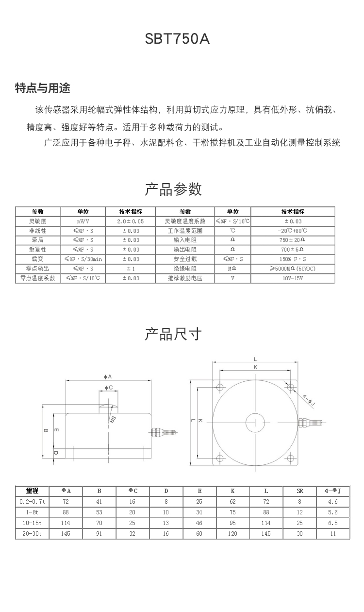 斯巴拓SBT750A輪輻式稱重傳感器壓力高精度配料測量料斗秤可定制5.jpg